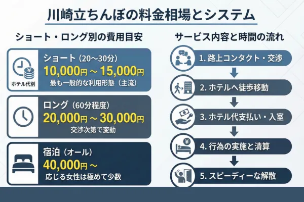 川崎立ちんぼの料金相場とシステム