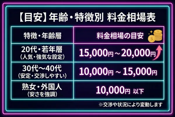 名古屋(納屋橋)の立ちんぼの料金相場とサービス内容
