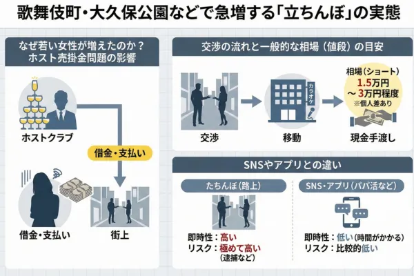 歌舞伎町・大久保公園などで急増する「立ちんぼ」の実態
