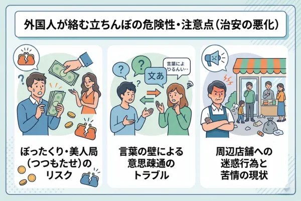 外国人が絡む立ちんぼの危険性・注意点（治安の悪化）