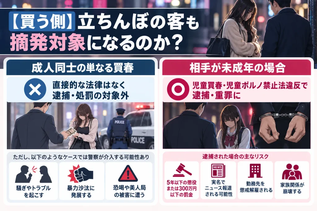 【買う側】立ちんぼの客も摘発対象になるのか?